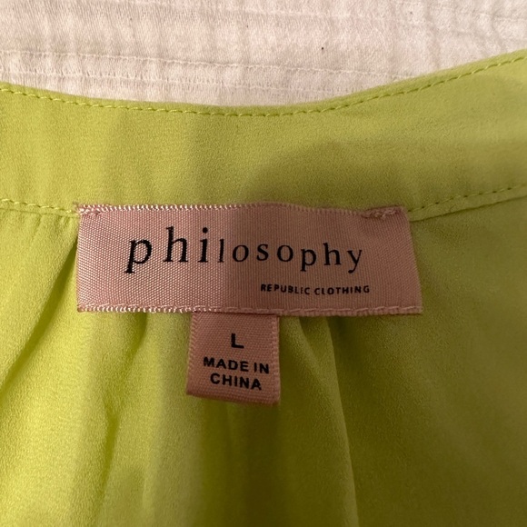 Philosophy Ruffle Short Sleeve Blouse - Size L - Picture 5 of 10